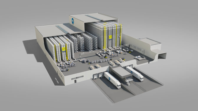 Automatische Logistik für ein Distrubutionszentrum